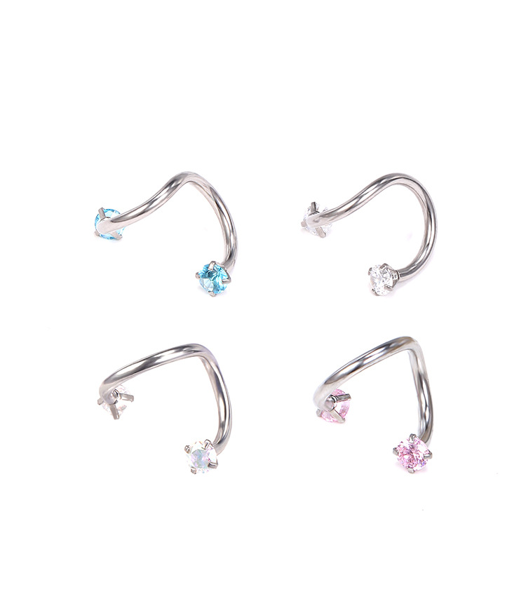Personalized Round Zircon Stainless Steel Ear Clip for Women - Geometric Exotic Ear Clip Without Ear Holes detail image 7