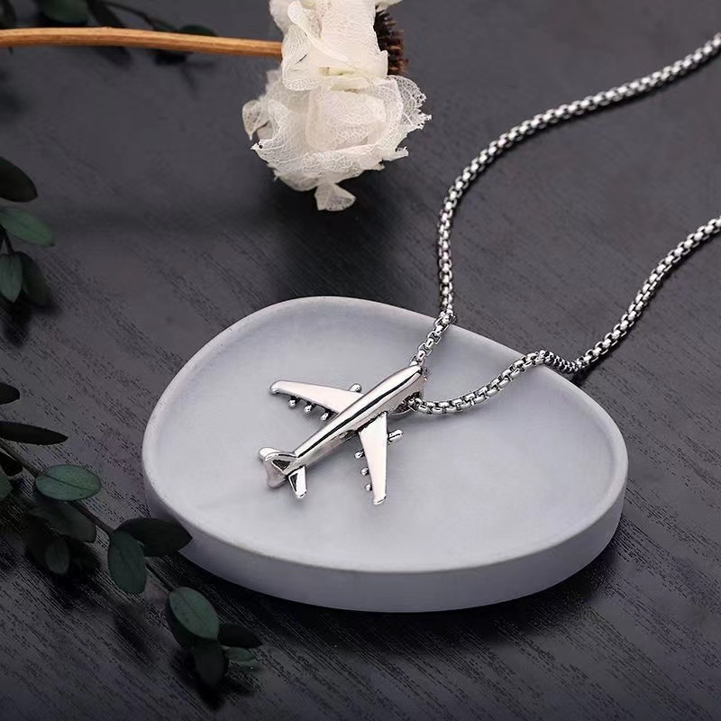 Simple Style Airplane Alloy Plating Unisex Necklace 1 Piece display picture 2