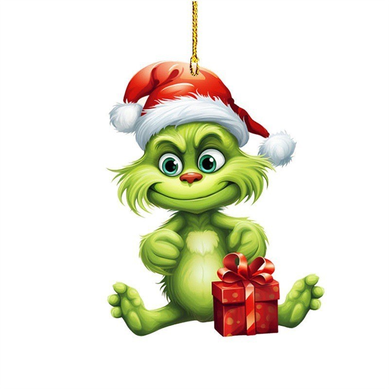 国境を越えたグリーン奇赤ちゃんストラップクリスマス祭り装飾クリスマスツリー装飾ストラップアクリル平面小ストラップ|undefined