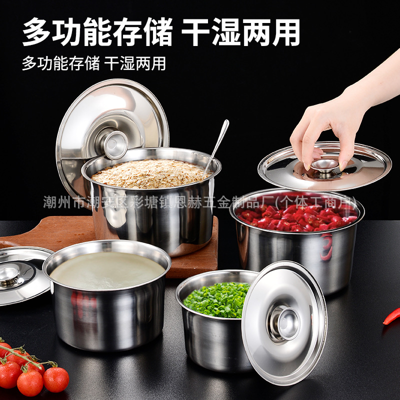 Wholesale Stainless Steel Seasoning Jars with Lids, Condiment Containers, Egg Beaters, Seasoning Boxes, Oil Containers, Kitchen Storage Jars