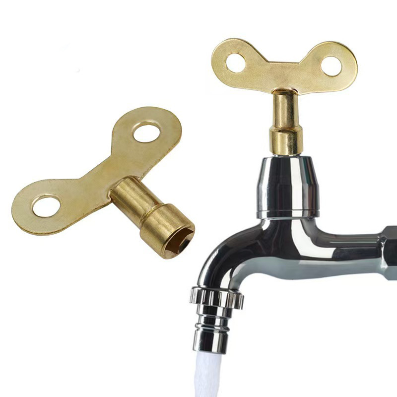 4 Points Faucet Switch Key Community Tap Tap Lock Home Four Points Outdoor Anti-theft Faucet 4 Corner Handle
