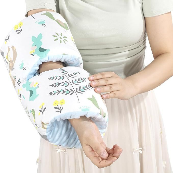 Almohada de brazo de cuna cómoda para bebés de Amazon, sin presión, almohada de lactancia de alimentación de doble cara, venta al por mayor