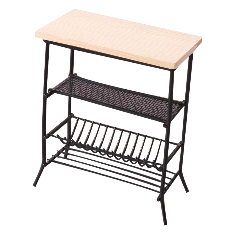 Comida en miniatura y jugar mini muebles 1:12 puntos ob11 estantería cocina estante de almacenamiento hierro casa muñecas