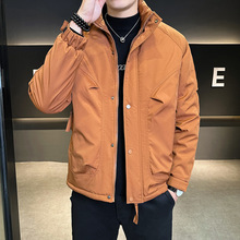 2025新款秋冬男士加厚棒球服店主风夹克棉衣外套潮工装帅气飞行服