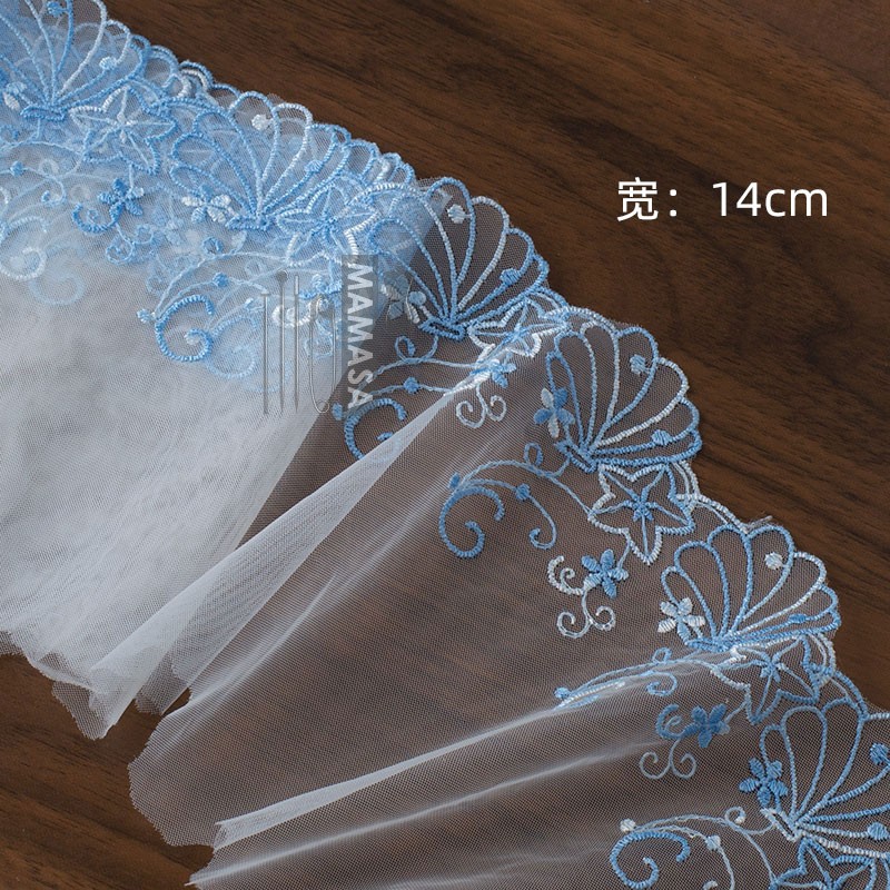 Alta calidad dopamina sueño bordado colorido hilo de malla encaje DIY mano lolita ropa tela accesorios para el cabello