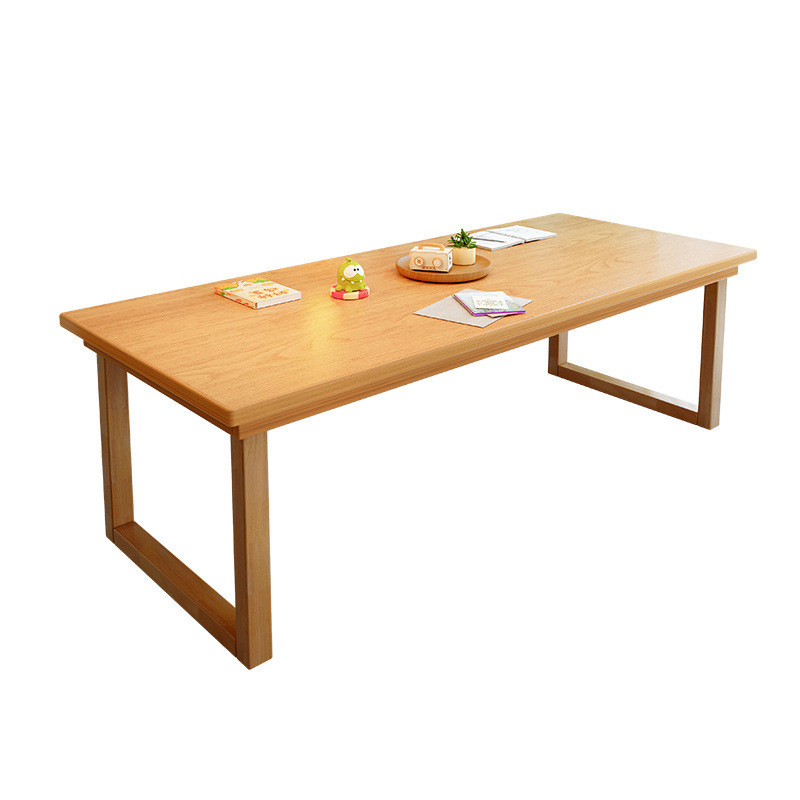 Mesa de escritorio de madera maciza para la sala de estar, escritorio largo, escritorio de lectura, escritorio de estudio, escritorio de computadora de barra larga para dos personas