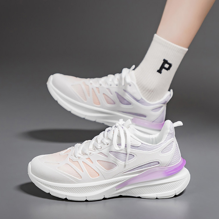 Coppia sportiva studentessa versatile e scarpe da corsa bianche leggere, scarpe a rete da donna, F8825_voghion.com