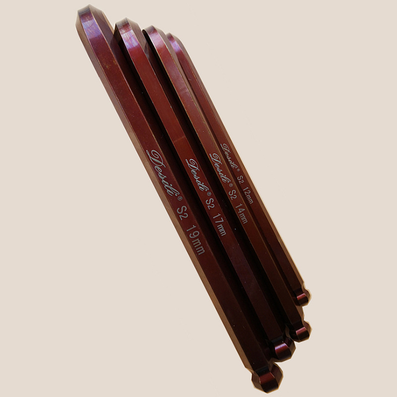 德式 古铜S2合金钢加长内六角扳手大号六角匙六棱角12 14 17 19mm