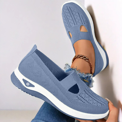 Middle-aged and elderly mother's shoes casual cross-border comfortable mesh shoes breathable women's 2026 women's shoes soft-sole single-layer shoes autumn