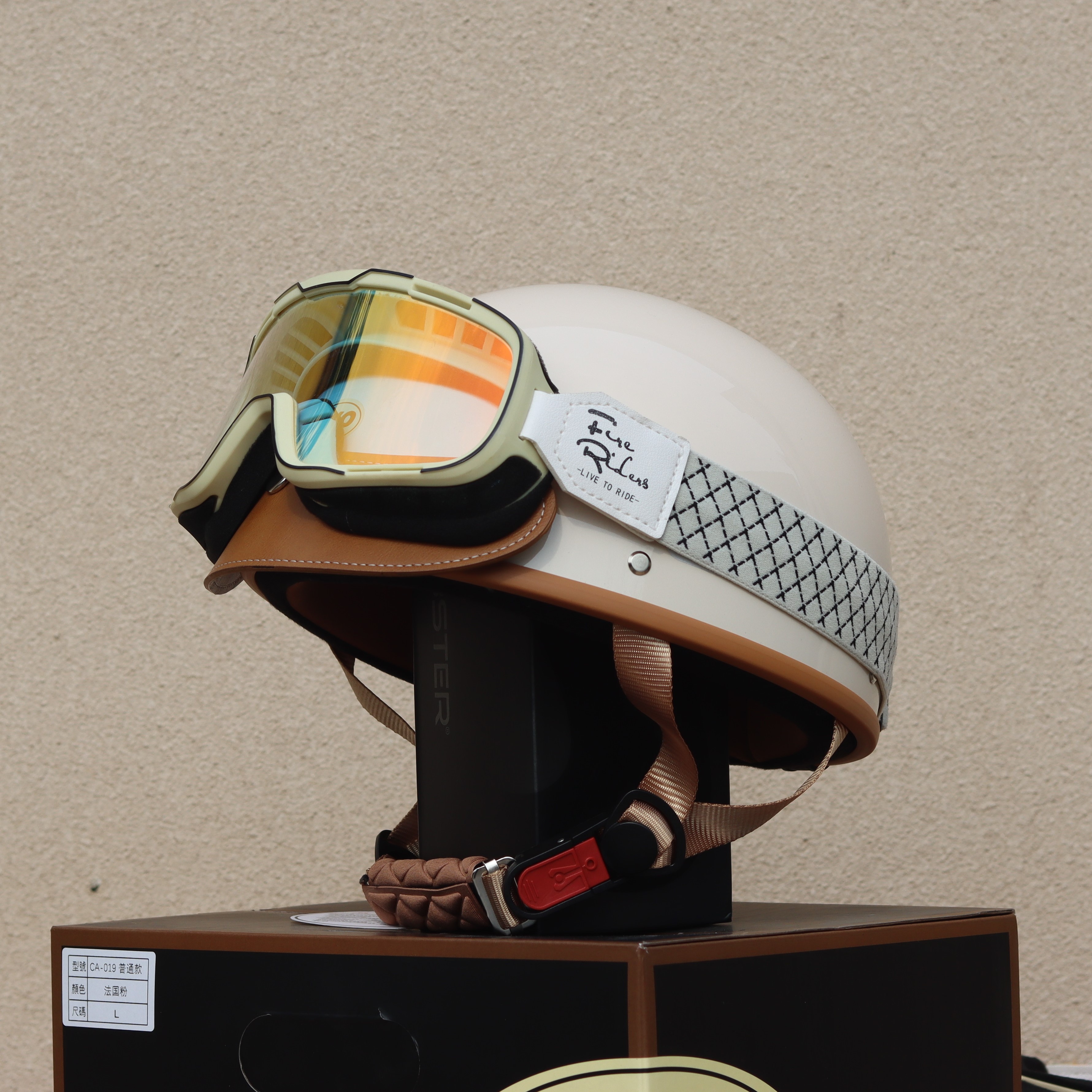 Taiwan Retro Half Helmet Motorcycle Electric Lightweight 3C Summer