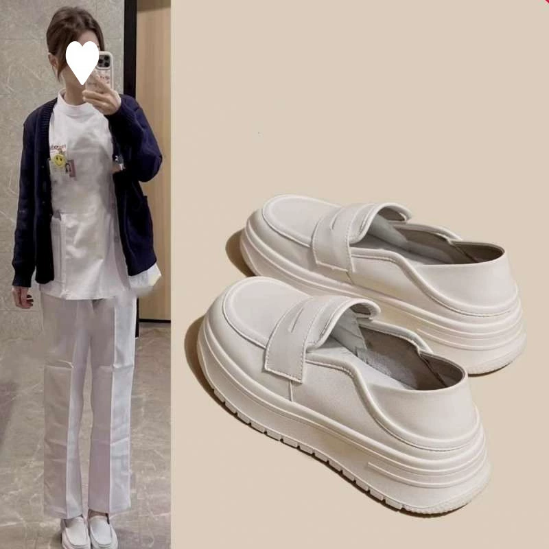Женские медицинские туфли Yuechen, мягкая подошва, дышащие, антибактериальные, нескользящие, плоские, удобные, белые.