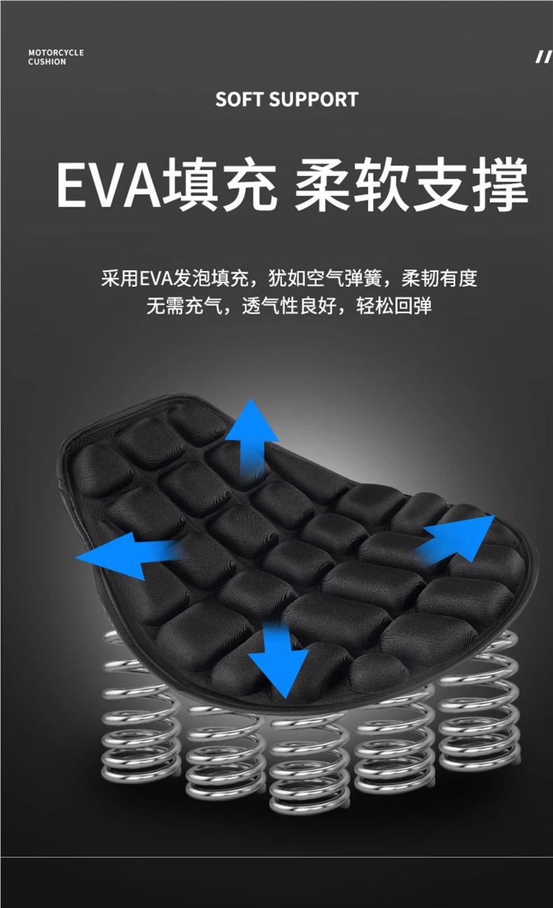 Motorcycle Seat Cushion Seat Cover Motorcycle Cover Insulation Pad Scooter Shock-Absorbing Insulation Pad Waterproof Sun Protection Thickened Seat Cushion