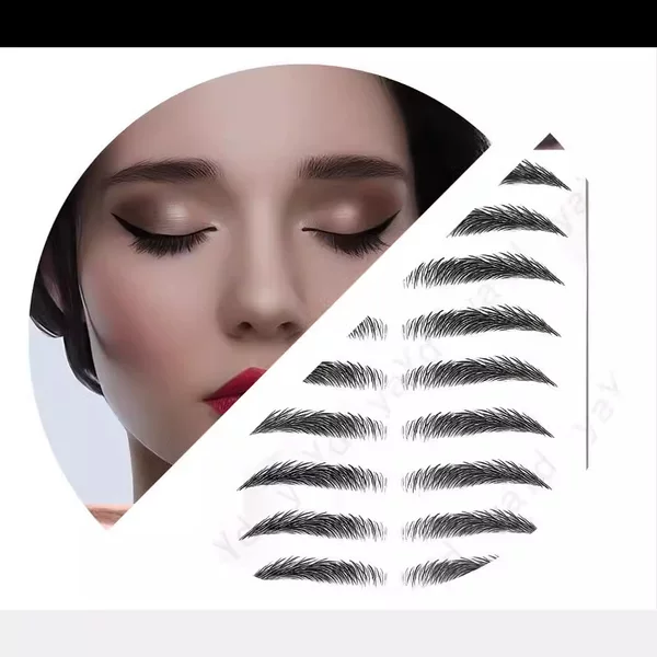 6D Imitation Ecological Eyebrow Stickers 3D Eyebrow Tattoo Transfer Waterproof Eyebrow Shape Long-Lasting