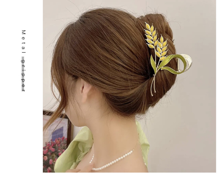 50g Weight Hair Claws Hair Accessories Type 1 Piece Quantity Daily Occasion Alloy Material Flower Pattern Women'S Gender Plating Design Fashion Style Fashion Flower Alloy Plating Hair Claws 1 Piece 3