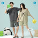 [Antibacterial Xinjiang cotton] Spring and summer cotton lovers women's pajamas short sleeve Korean cartoon men's home clothes suit