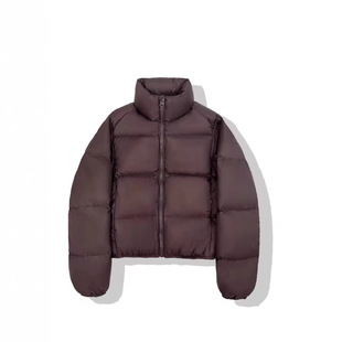 Ultra-short Down Jacket Women's Small Thickened Ken Bean Style High Waist 2024 Winter New White Duck Down Bread Suit