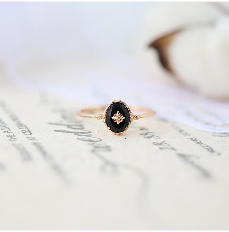 Ethnic Style Oval Flower Copper Inlay Agate Zircon Rings display picture 4