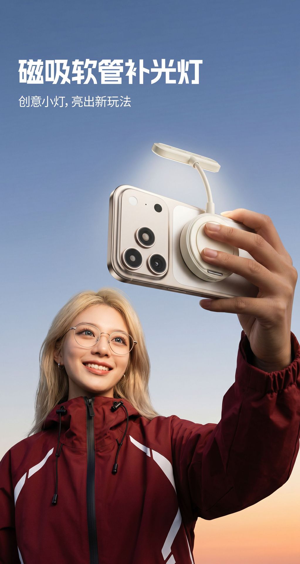 Neuer Handy-Halter Magnetische Absorption Flexible Schlauchleuchte Maglight Magsafe Live-Streaming Fotografie Selfie Augenschutz Leseleuchte Nachtlicht