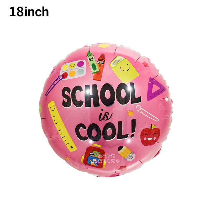 Balón escolar bolsas escolares papelería lápiz balón escolar temporada de retorno a la escuela globo de aluminio globo de ceremonia de apertura image 14