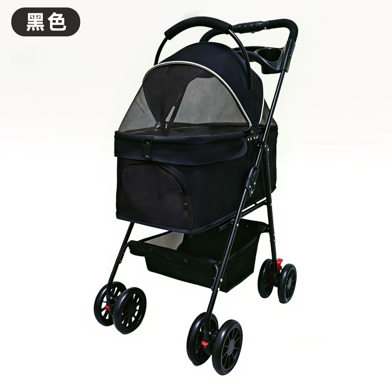 Cochecito Plegable para Mascotas de Metal, Plegable, para Exteriores
