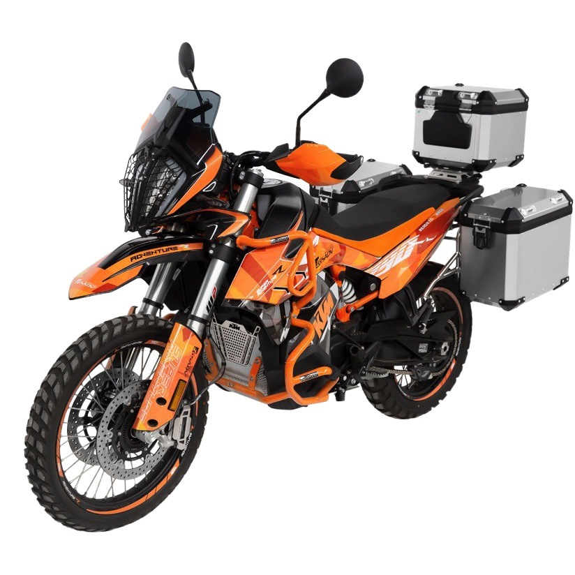 Adecuado para KTM790ADV/R/EVO caja lateral soporte motocicleta derecha ocultar Acero inoxidable liberación rápida engrosada caja lateral soporte
