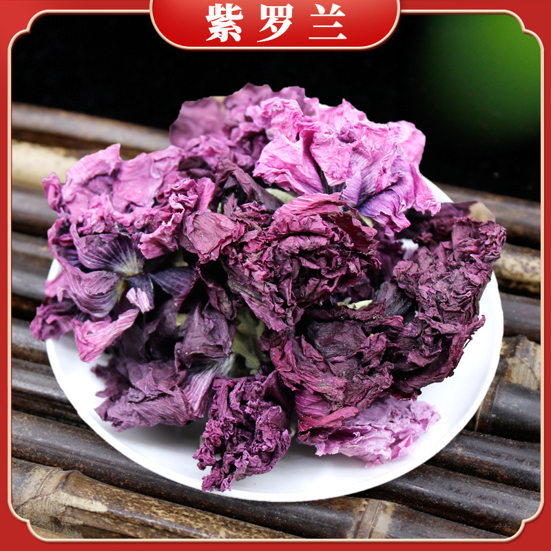 Violet Dried Flowers New Arrival Large Violet Flowers Hollyhock Flowers Red Hollyhock Purple Hollyhock Hibiscus Flowers Medicinal Materials Wholesale