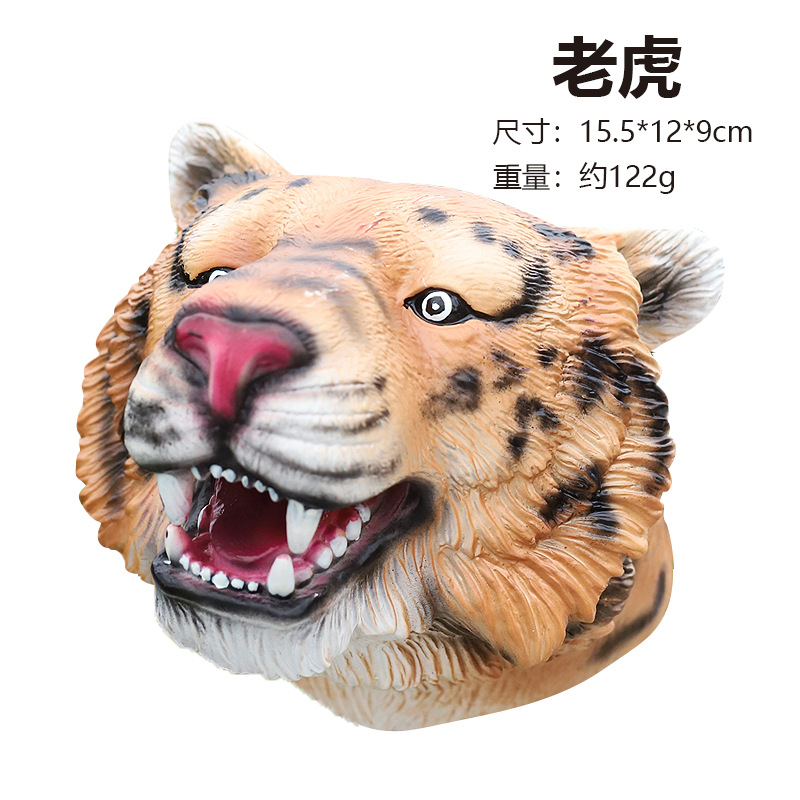 Dinosaurio garra de dinosaurio guantes de muñecas de goma blanda triceratosaurio tiranosaurio simulación animal modelo de juguete para niños