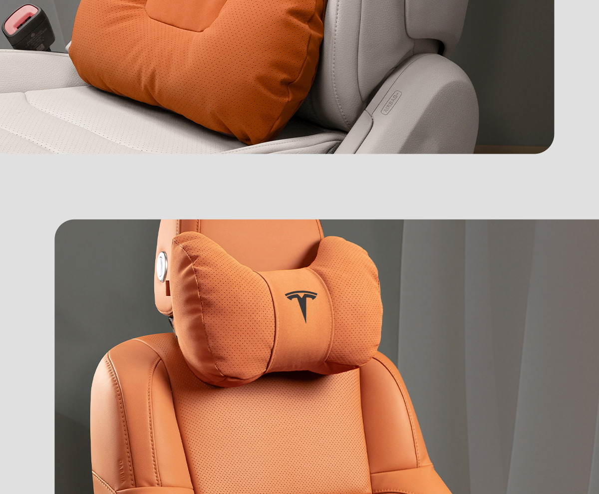 Suitable for Tesla Model 3 New Version/Y/S/X Headrest, Waist Support, Neck Pillow, Car Seat Cushion, Car Supplies