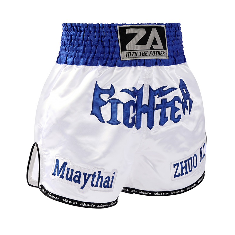 Muay Thai Pants, Fighting Shorts, Children's and Adult Competition Training White Wear-Resistant Fighting and Muay Thai Pants