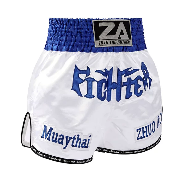 Muay Thai Pants, Fighting Shorts, Children's and Adult Competition Training White Wear-Resistant Fighting and Muay Thai Pants
