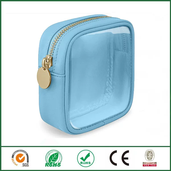 2026 New Model Pvc Waterproof Multifunctional Portable Makeup Bag, Solid Color, Trendy Cross-Border Style, Household Storage Toiletry Bag