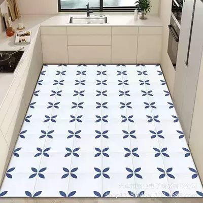 Avtomobil döşəmə paspasları — Non-Slip, Oil-Proof, Waterproof, Washable and - wind-chime-blue-customized-items-non-refundable-and-non-exchangeable