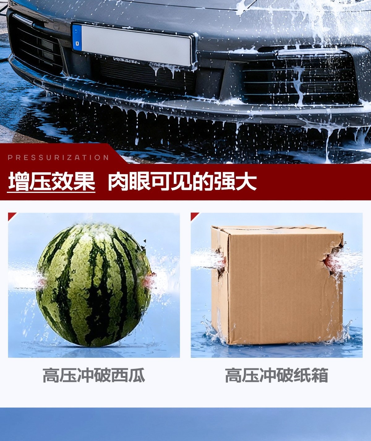 Suitable for Delixi Electric car wash high-pressure water gun, household wireless car washer, lithium battery powerful booster for floor cleaning