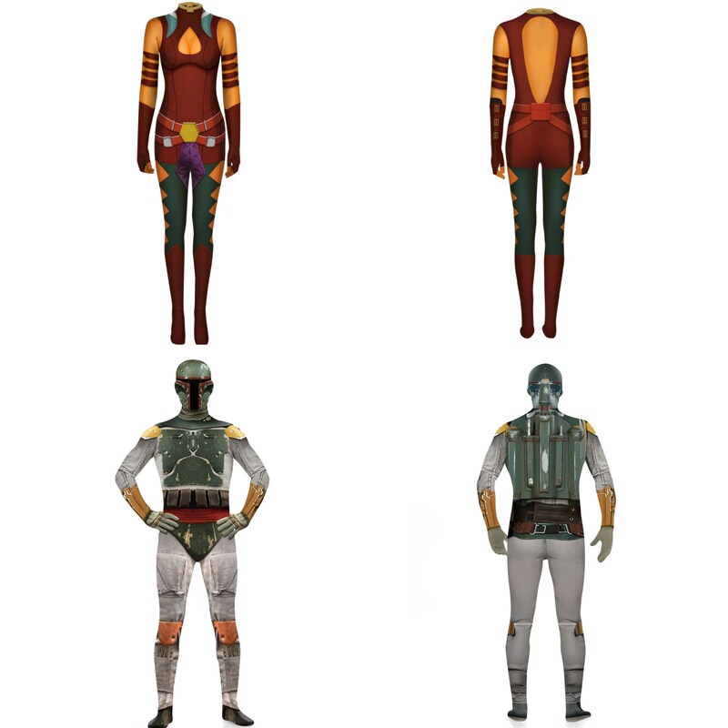 Halloween day Christmas party Star Wars Mandalorian cosplay tights 3D printing play costume