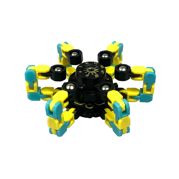 Small hexagonal yellow spinning top