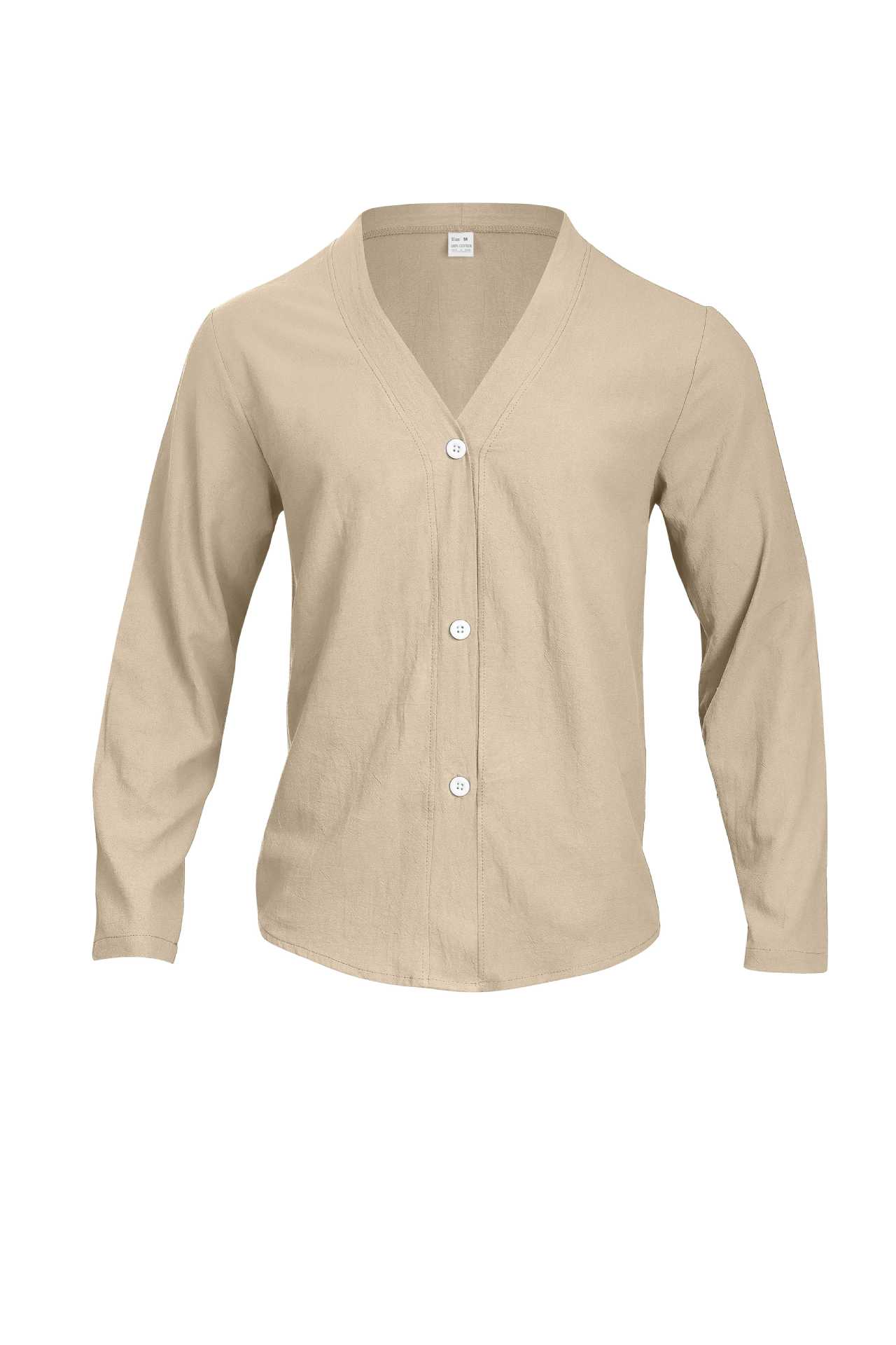 Transfronterizos Europa y América Amazon TEMU otoño nuevo hombre casual de color sólido de punto botón cardigan camisa de manga larga hombre