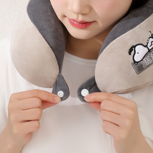 Official Snoopy Snoopy memory foam U-shaped pillow portable aircraft neck protector travel pillow neck pillow