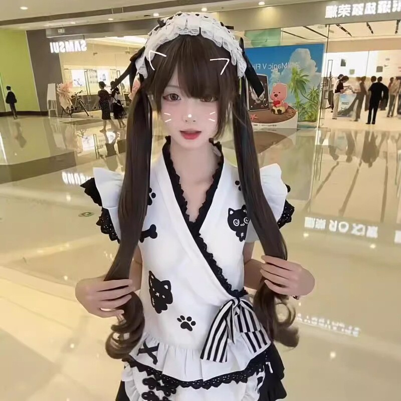 Waxy Ji Xiao Mi 80cm Shaoluo Long Curly Hair Black Tea Coked Brown Lolita Soft Sister Japanese Round Face Matte Long Curly Hair Waxy Ji Xiao Mi 80cm Shaoluo Long Curly Hair Black Tea Coked Brown Lolita Soft Sister Japanese Round Face Matte Long Curly Hair