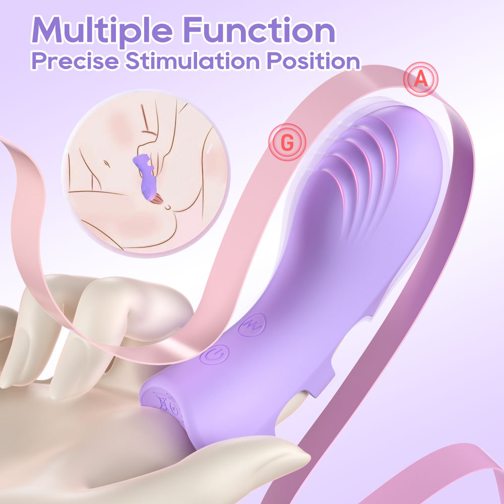 Star Shine Silikon-Vibrator mit 10 Frequenzen, Flirt- und Massagefunktion für Paare, Fingerhülle (Großhandel)_voghion.com
