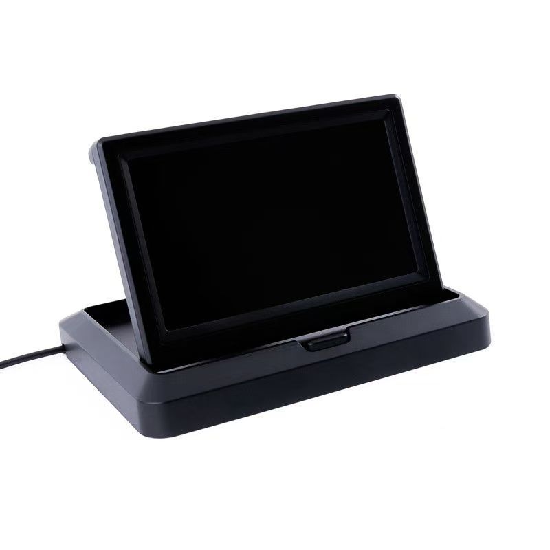 High-Definition Car Display Screen 12-24V Reversing Camera 4.3/5/ 7inch Desktop Folding Rearview Mirror Central Control Screen