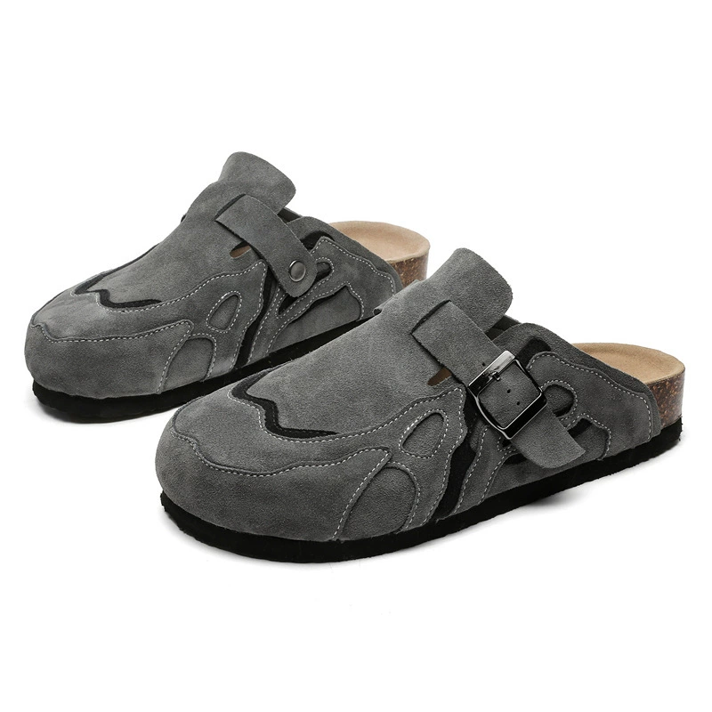 2025 new thick-soled Birken Shoes New Spring and Summer Outdoor Bag-toe Half Slippers One-Steper Retro Soft Sole Boken Shoes