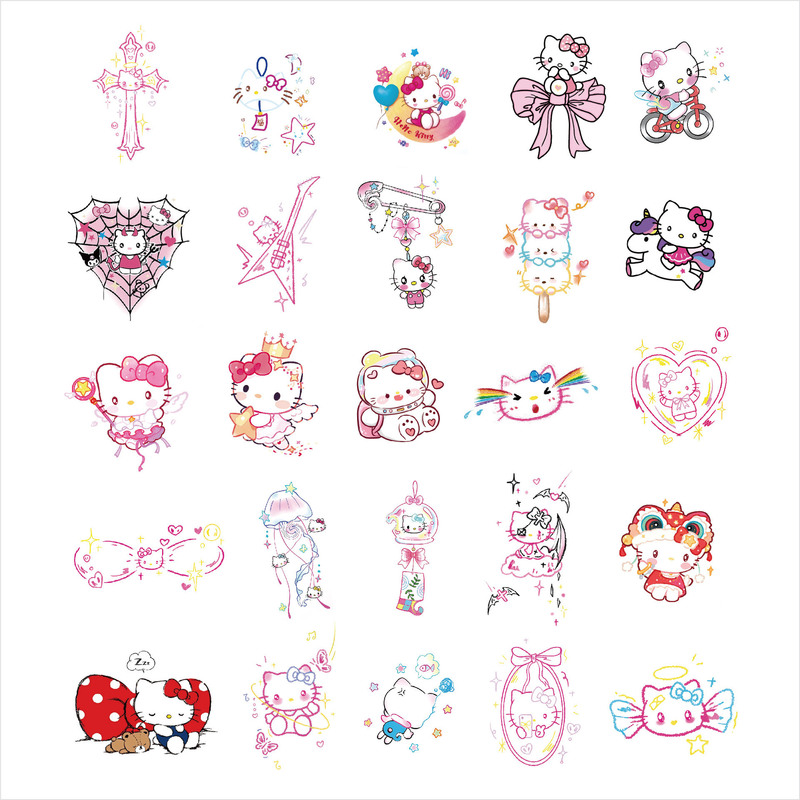 New Hellokitty Cat Color Tattoo Sticker Waterproof Lasting Cartoon Girl Kids Hello Kitty Tattoo Sticker New Hellokitty Cat Color Tattoo Sticker Waterproof Lasting Cartoon Girl Kids Hello Kitty Tattoo Sticker