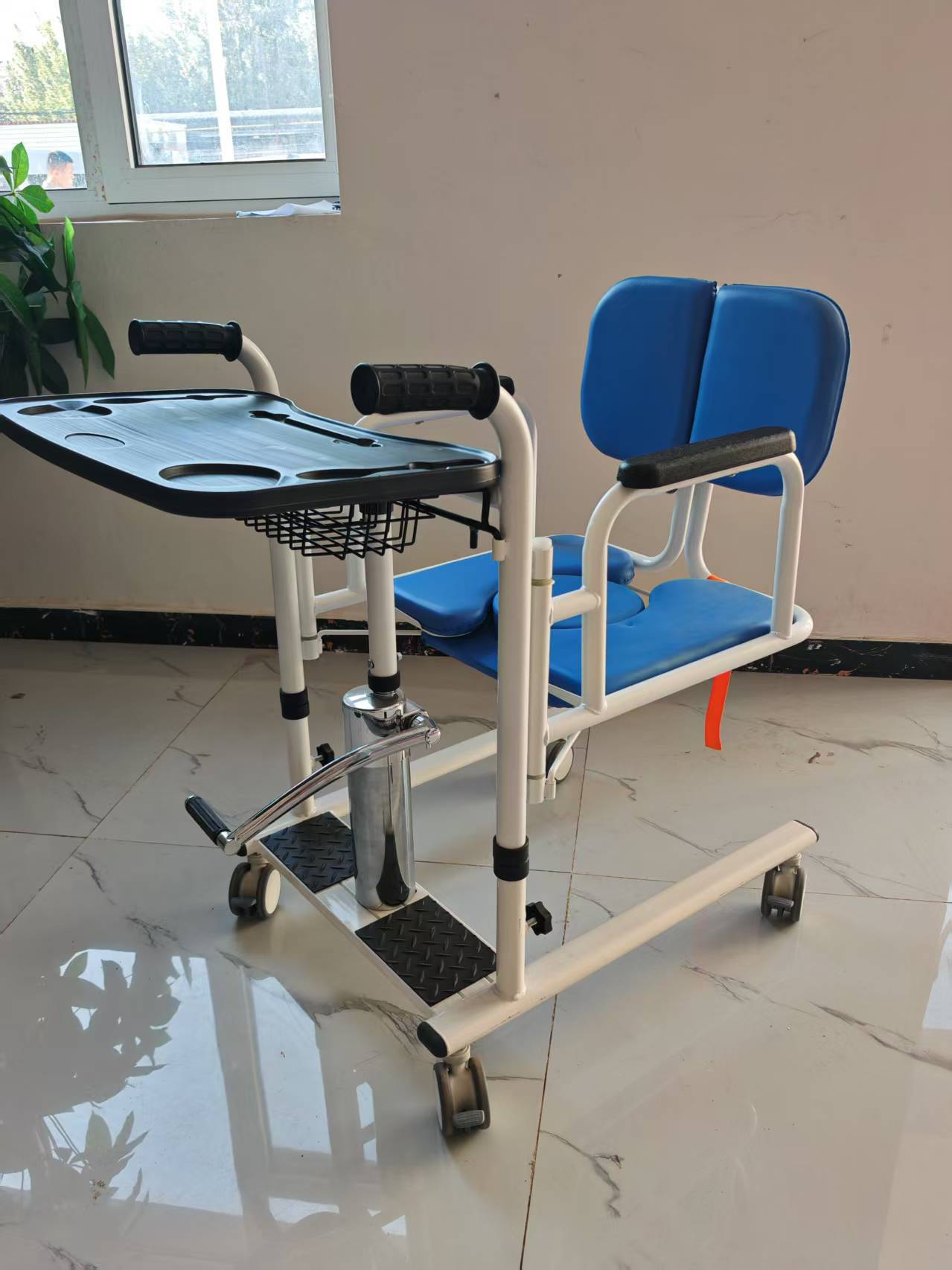 Silla de Traslado Hidráulica para Enfermería de Acero Laminado en Frío, Multifuncional para Ancianos