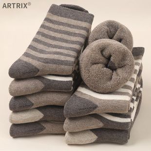 brown terry women autumn and winter autumn and winter socks women's tube warm tube adult fleece-lined thick winter towel