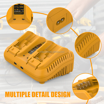 Alternative to DeW (DEW) Charger DCB102 Dual-Station Charger USB Interface Fast Charger Power Tool Charger