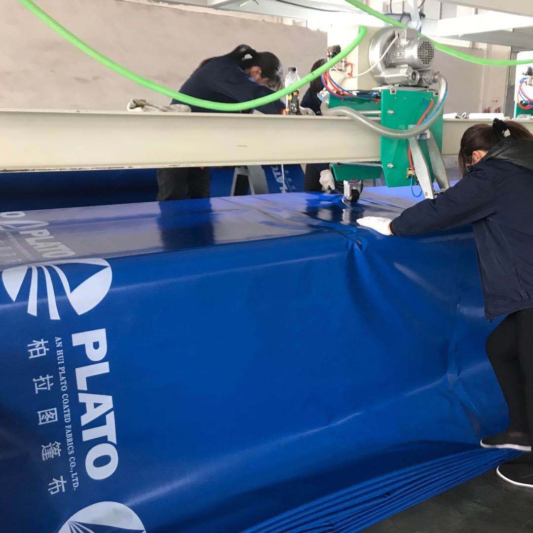 450克柏拉图印字经编布卡车篷布、推拉棚，盖布等