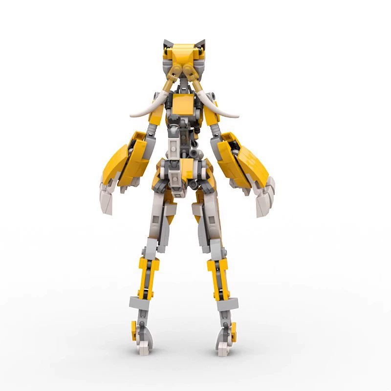 Конструктор MOC совместим с моделью Lego, маленькие гранулы, ангел-мигрант тигр женский мех-мобильный воин-робот