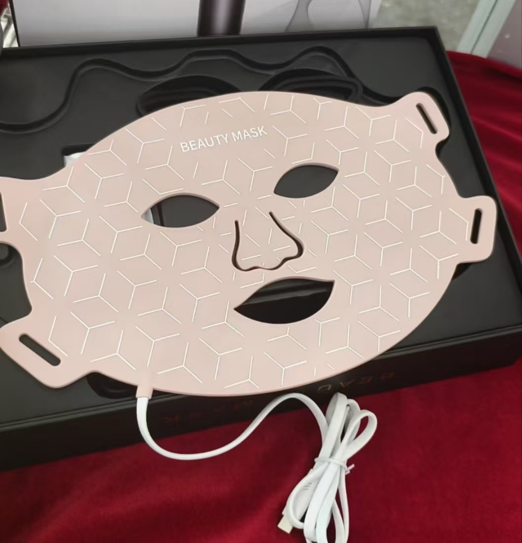 Máscara de Belleza de Silicona Transfronteriza, Dispositivo de Terapia de Luz de Rejuvenecimiento Fotónico, Máscara Facial para Uso Doméstico, Dispositivo de Belleza con Luz Roja para el Rostro, Instrumento para Aclarar la Piel