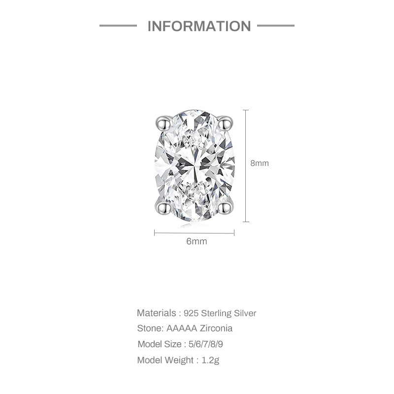 Simple Style Round Silver Plating Inlay Zircon Ear Studs 1 Pair