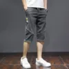 Seven -point pants k369 gray